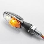 204-305 LED Blinker / Positionsleuchten Einheit BLAZE, verchromtes Gehäuse, klares Glas, E-geprüft